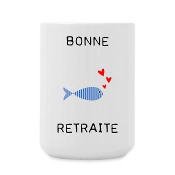 RETRAITE. BONNE RETRAITE. JOYEUSE RETRAITE - Grande tasse 440 ml - blanc - Devant