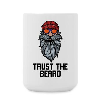 Facial Hair Beard Déclaration Barbe Complète Barbue - Grande tasse 440 ml - blanc - Devant