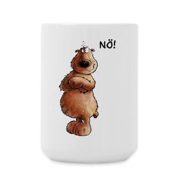 Nö Bär I Nein I Wildtier I Statement - Große Tasse 440 ml - Weiß - Vorne
