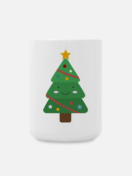 Sapin de Noël mignon - Grande tasse 440 ml - blanc