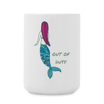 mermaid out of duty - Große Tasse 440 ml - Weiß - Vorne