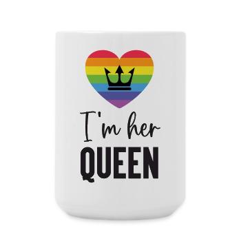 Pride Month LGBT - I'm Her Queen - Large Mug 440 ml - white - Front