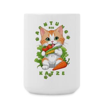 Bio Katze - Große Tasse 440 ml - Weiß - Vorne