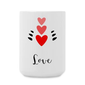 VALENTINSTAG. Junggesellinnenabschied. ICH LIEBE DICH. ICH LIEBE DICH. LIEBE - Große Tasse 440 ml - Weiß - Vorne