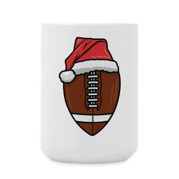 Football Santa Claus Hat - Large Mug 440 ml - white - Front