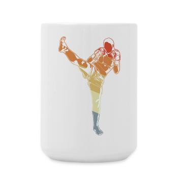 Vintage Kickboxing Girl - Large Mug 440 ml - white - Front