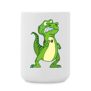The strength of the tyrannosaurus rex - Large Mug 440 ml - white - Front
