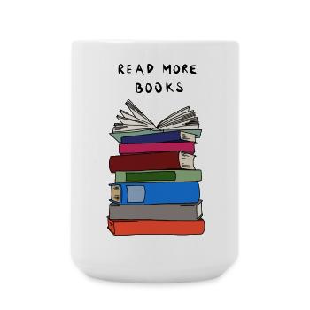 Lire la suite Livres - Bücherstapel - Grande tasse 440 ml - blanc - Devant