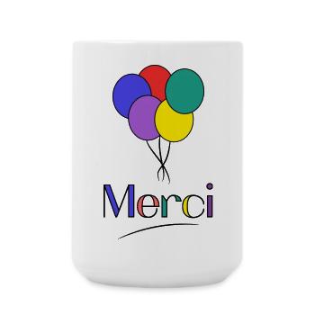 MERCI. MAÎTRESSE. MAÎTRE. MERCI MAÎTRESSE - Grande tasse 440 ml - blanc - Devant