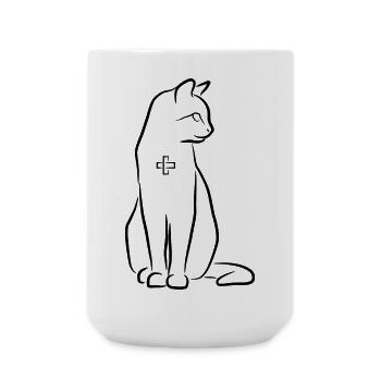 Cat First Aid - Large Mug 440 ml - white - Front