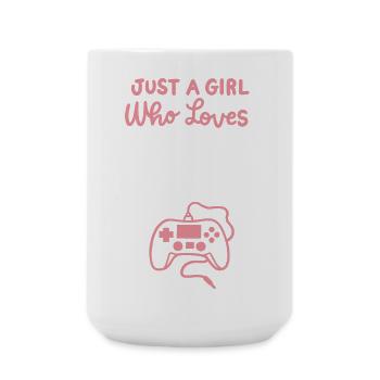 Gaming Gamer Girl - Große Tasse 440 ml - Weiß - Vorne