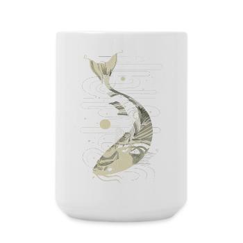 Fisch Grafik - Große Tasse 440 ml - Weiß - Vorne