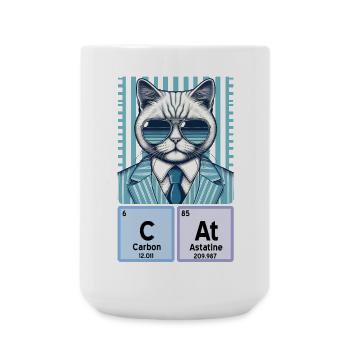 Chemistry Cat : Le catalyseur cool - Grande tasse 440 ml - blanc - Devant