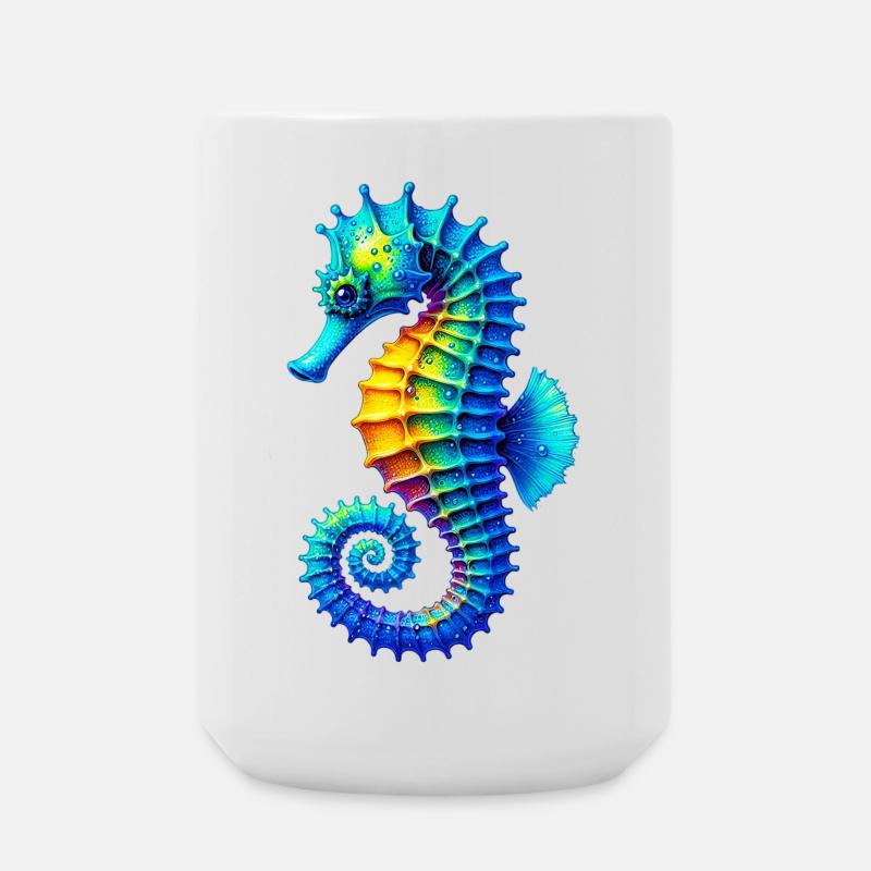 Seepferdchen - Große Tasse 440 ml - Weiß