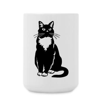 Smoking Chat - Grande tasse 440 ml - blanc - Devant