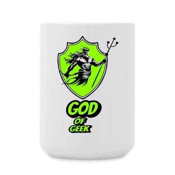 God of geek - Large Mug 440 ml - white - Front
