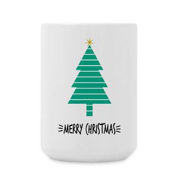 WEIHNACHTEN. FROHE WEIHNACHTEN. FROHE WEIHNACHTEN. NEUJAHR. NOU - Große Tasse 440 ml - Weiß - Vorne