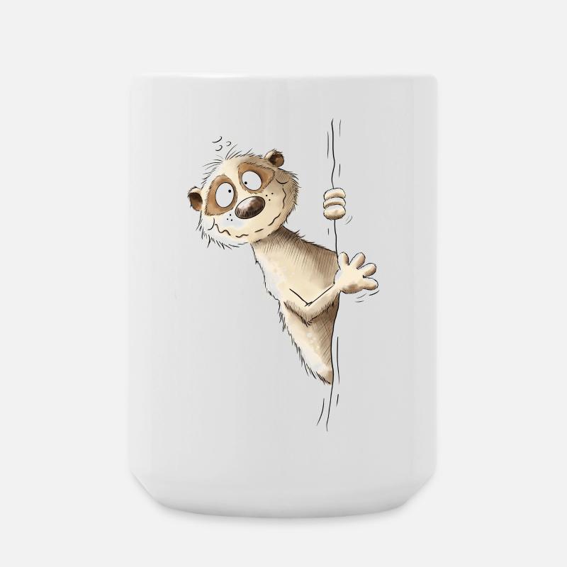 Drolliges Erdmännchen I Wildtier Tiere - Große Tasse 440 ml - Weiß