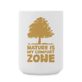 Zone de confort Nature Arbre Forêt Automne Dire Drôle - Grande tasse 440 ml - blanc - Devant