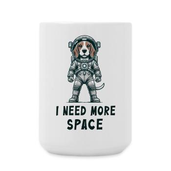 Beagle astronaut - Large Mug 440 ml - white - Front