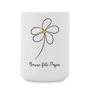 HAPPY FATHER'S DAY. DAD. FATHER'S DAY. FATHER - Large Mug 440 ml - white - Front
