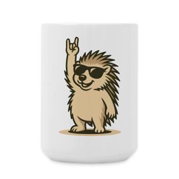 Cool Porcupine Rocker Baby - Large Mug 440 ml - white - Front