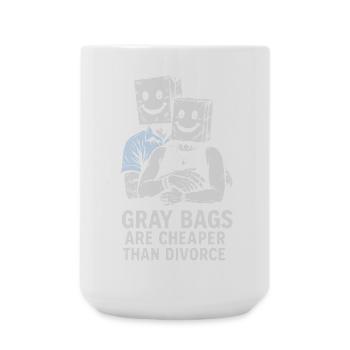 Humorvolles graues Taschenpaar Sweatshirt Design - Große Tasse 440 ml - Weiß - Vorne