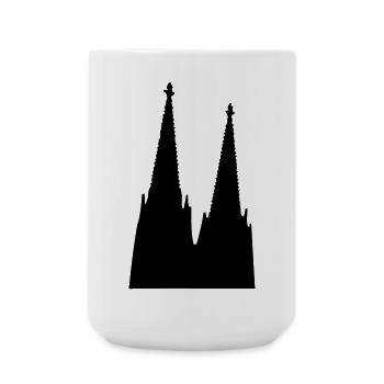 Der Kölner Dom in Köln - Große Tasse 440 ml - Weiß - Vorne