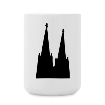 Der Kölner Dom zu Köln - Große Tasse 440 ml - Weiß - Vorne