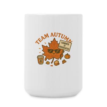 Team Autumn - Summer is Overrated - Large Mug 440 ml - white - Front