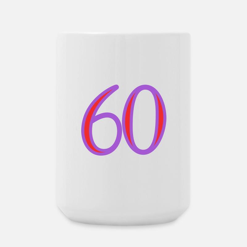 60. 60 YEARS - Large Mug 440 ml - white