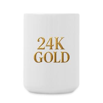 Abstract Gold Patterns for Fashion - Large Mug 440 ml - white - Front