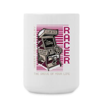 Racer Arcade Neon Retro - Large Mug 440 ml - white - Front