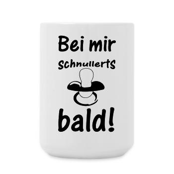 Schnuller Baby Kind Geburt Schwanger Geschenk - Große Tasse 440 ml - Weiß - Vorne