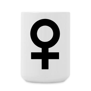 Symbol: femininity - woman (colors can be customized!) - Large Mug 440 ml - white - Front