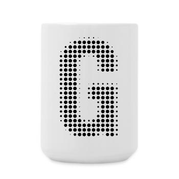 Lettre G initiale lettre points cadeau - Grande tasse 440 ml - blanc - Devant