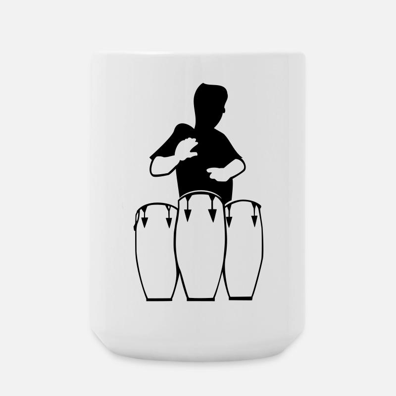 drummers, conga player - Large Mug 440 ml - white