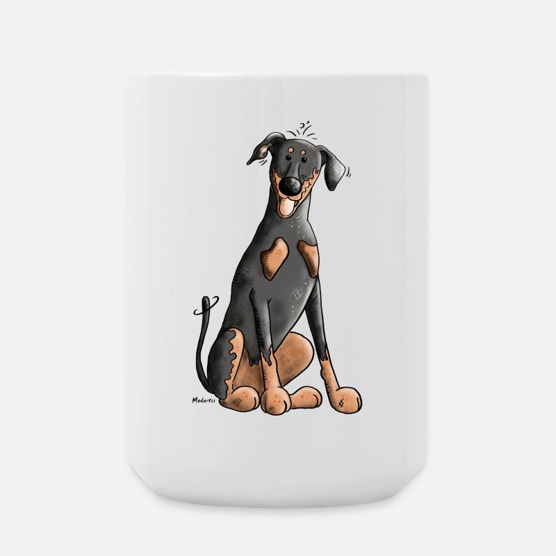 Drolliger Dobermann - Große Tasse 440 ml - Weiß