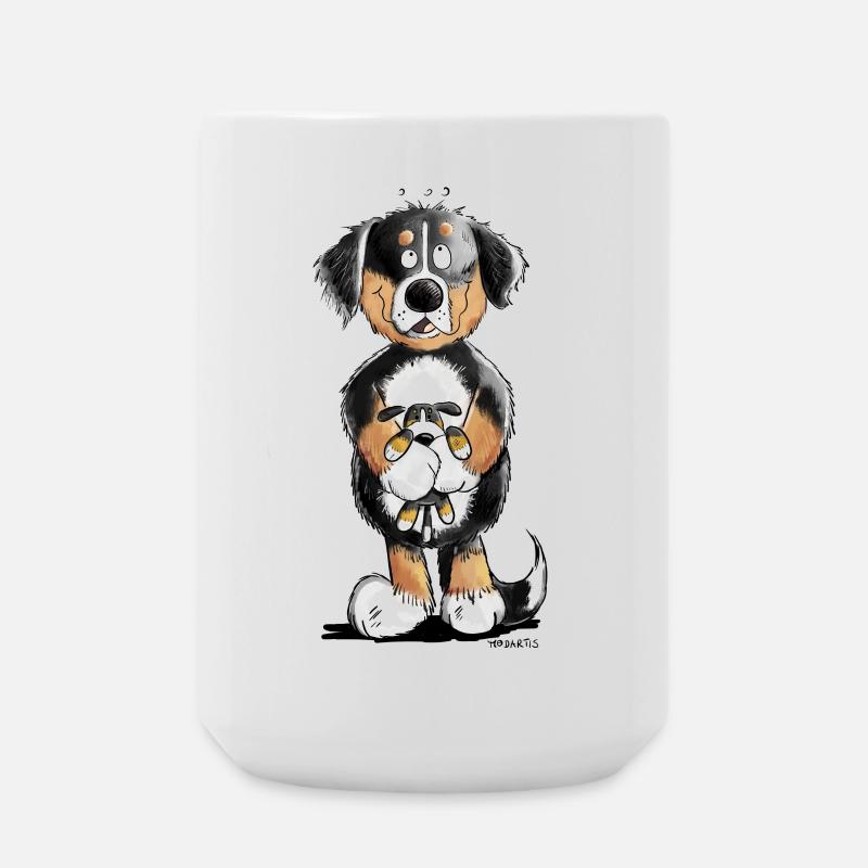Bouvier Bernois avec jouet I Comic Dog - Grande tasse 440 ml - blanc
