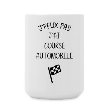 Course Automobile / Voiture / Sport / Sportif - Grande tasse 440 ml - blanc - Devant