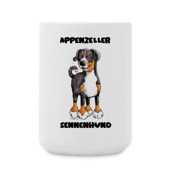 Süßer Appenzeller Sennenhund - Große Tasse 440 ml - Weiß - Vorne