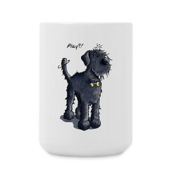 Giant Schnauzer Play - Dog - Dogs - Gift - Large Mug 440 ml - white - Front