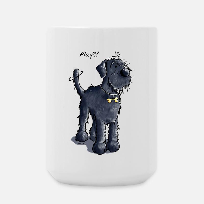 Riesenschnauzer Play - Schnauzer - Schwarz - Große Tasse 440 ml - Weiß