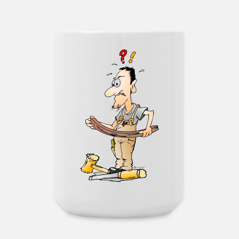 Carpenter cartoon - Large Mug 440 ml - white