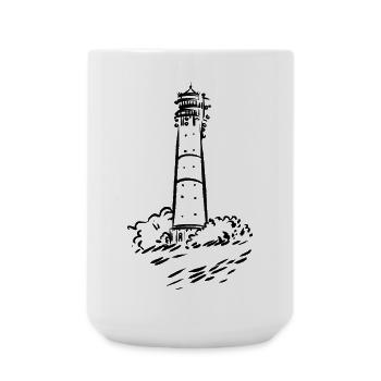 Lighthouse Hörnum Sylt Art Design - Grande tasse 440 ml - blanc - Devant
