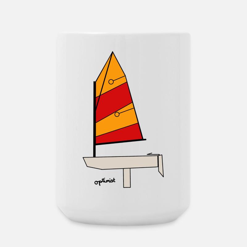 Optimist Sailboat - Large Mug 440 ml - white