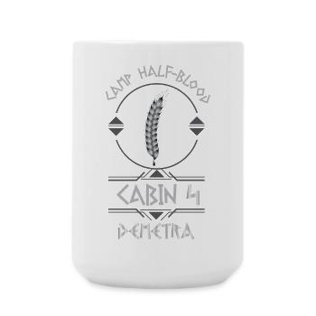 Cabin #4 in Camp Half Blood, Child of Demetra - Large Mug 440 ml - white - Front