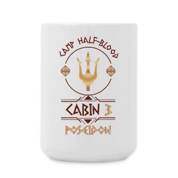 Cabin #3 in Camp Half Blood, Child of Poseidon - Large Mug 440 ml - white - Front