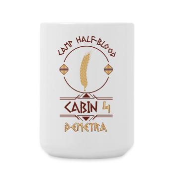 Cabin #4 in Camp Half Blood, Child of Demetra - Large Mug 440 ml - white - Front