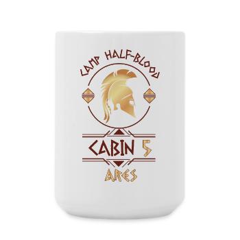 Cabin #5 in Camp Half Blood, Child of Ares - Large Mug 440 ml - white - Front